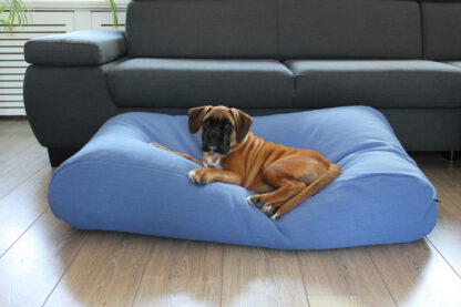 Dog's Companion® Hondenbed manhattan blue linnen Superlarge