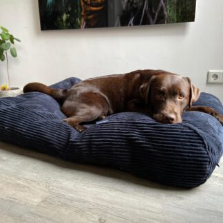 Dog's Companion® Hondenbed Midnight Blue giant ribcord