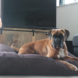 Dog's Companion® Hondenbed Espresso giant ribcord