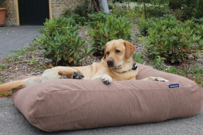 Dog's Companion® Hondenbed Taupe ribcord small