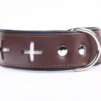Leren hondenhalsband Swiss