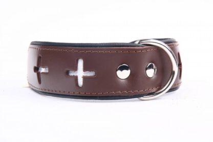 Leren hondenhalsband Swiss