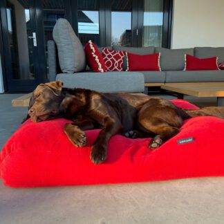 Dog's Companion® Hondenbed rood ribcord superlarge