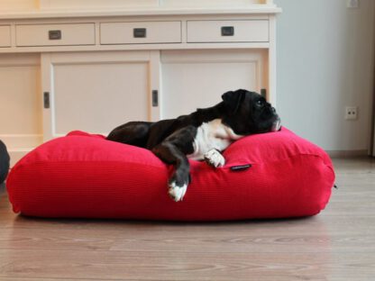 Dog's Companion® Hondenbed rood ribcord polyester small