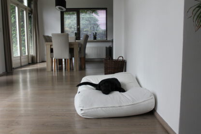 Dog's Companion® Hondenkussen gebroken wit ribcord