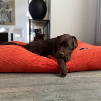 Dog's Companion® Hondenbed oranje ribcord