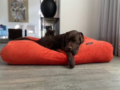 Dog's Companion® Hondenbed oranje ribcord