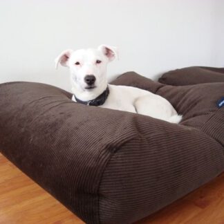 Dog's Companion® Hondenbed chocolade bruin ribcord extra small