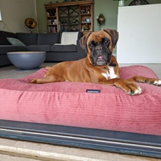Dog's Companion® Hondenbed oud roze double ribcord small