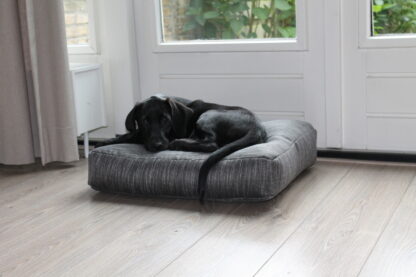 Dog's Companion® Tweet donkergrijs benchkussen 58 x 45 12 cm