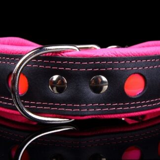 Halsband NEO Reflective zwart/roze