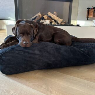 Dog's Companion® Hondenbed black giant ribcord small