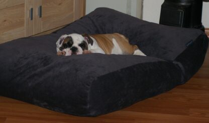 Dog's Companion® Hondenbed smoke ribcord small