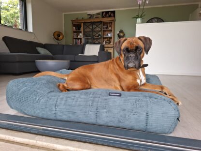 Dog's Companion® Hondenbed oud groen double ribcord extra small