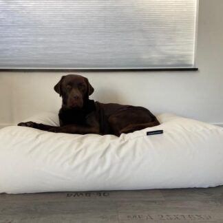 Dog's Companion® Hondenbed ivory leather look large