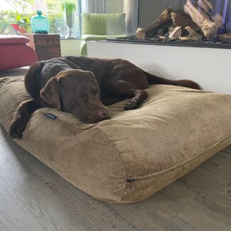 Dog's Companion® Hondenbed duo gold ribcord small