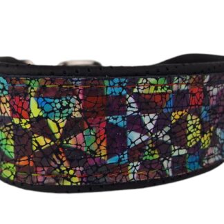 Leren hondenhalsband picasso