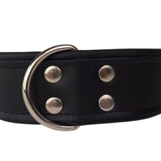 Leren hondenhalsband zwart