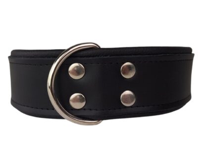 Leren hondenhalsband zwart
