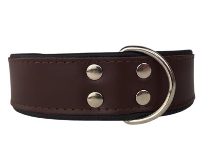 Leren hondenhalsband bruin / zwart