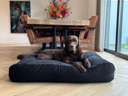 Dog's Companion® Hondenbed zwart double ribcord