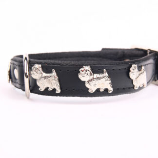 Leren halsband Westie