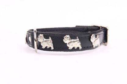 Leren halsband Westie