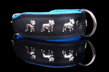 Leren halsband Franse Bulldog