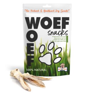 Woefwoefsnacks - Konijnenoren met vacht