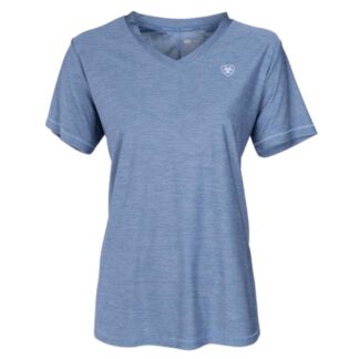 Ariat Dames T-Shirt Laguna Logo Short Sleeve, coastal fjord, Maat: S