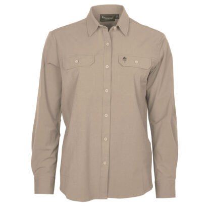 Pinewood® Dames overhemd Everyday Travel, zand, Maat: XXL