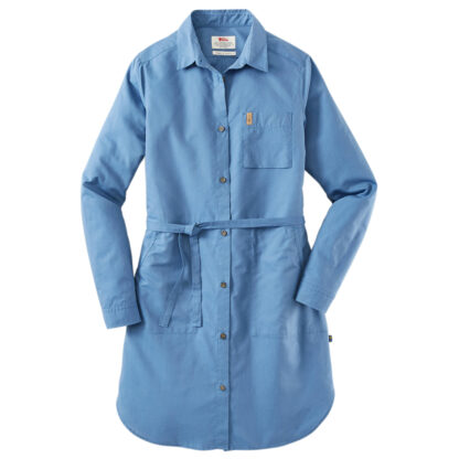 Fjällräven Dames Shirtblouse Övik Shirt Dress W, blauw, Maat: XS