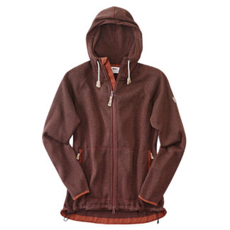 Fjällräven Dames Fleecejack Övik Fleece Hoodie W, rood, Maat: XS