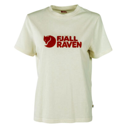 Fjällräven Dames T-Shirt Logo Tee W, chalk white, Maat: L