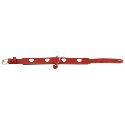 HUNTER Hondenhalsband Love, rood-wit, Maat: 60