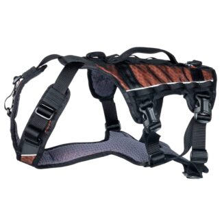 Non-stop dogwear® Hondentuig Rock Harness Long, black/orange, Maat: XS