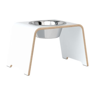 dogBar® Honden voerbar Single, wit, Maat: M-Large