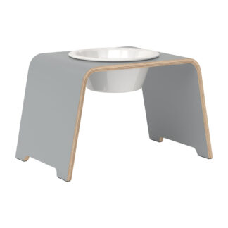 dogBar® Honden voerbar Single, grijs, Maat: M-Large