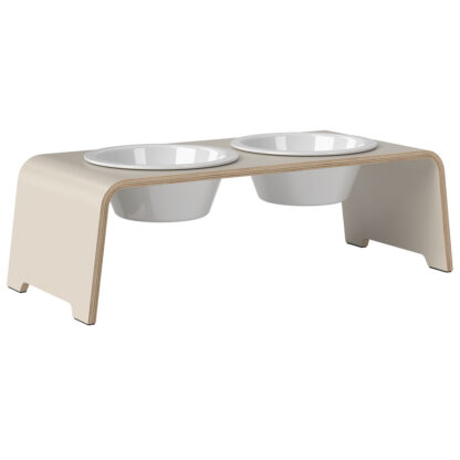 dogBar® Honden voerbar Wooden, kasjmiergrijs, Maat: M
