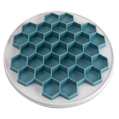 TRIXIE Honden-voermat Slow Feeding plaat Hive, wit-blauw