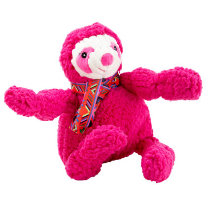 HuggleHounds® Honden knuffel Luiaard Knottie, roze