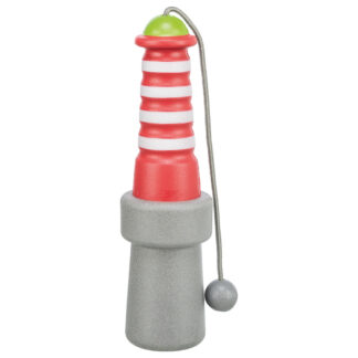TRIXIE Honden waterspeelgoed Vuurtoren aan touw, rood-wit