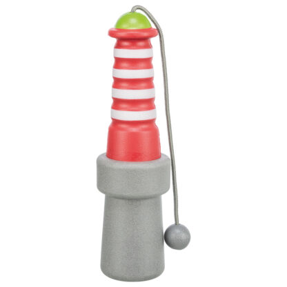 TRIXIE Honden waterspeelgoed Vuurtoren aan touw, rood-wit