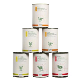 alsa-nature FINEST Spiervlees blikmenu-mix, 400 g, Aantal: 6 x 400 g