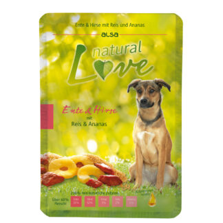 alsa natural Love Eend & gierst met rijst en ananas, 300 g, Aantal: 12 x 300 g