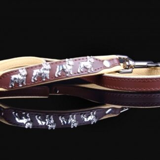Leren hondenriem voor Franse Bulldog