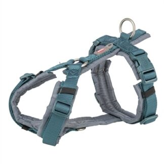 Trixie Trixie hondentuig Y premium trekking petrol blauw/ grafiet grijs