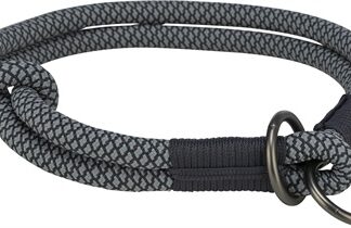Trixie Trixie halsband hond soft half-slip zwart / grijs
