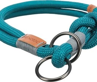 Trixie Trixie halsband hond be nordic halfslip petrol / lichtgrijs