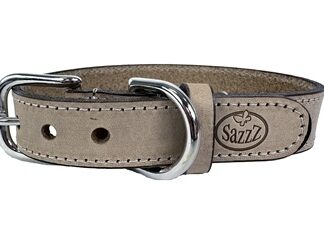Sazzz halsband hond nomad vintage leer beige